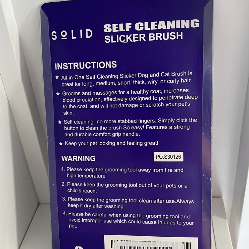 NWT Pet dog cat brush Solid Self Cleaning Slicker Pet Brush